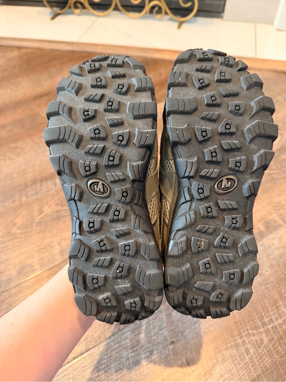 Merrell Kids Trail Hiking Shoes Gray Black Youth Size 4.5 Waterproof Outdoor - Picture 5 of 6